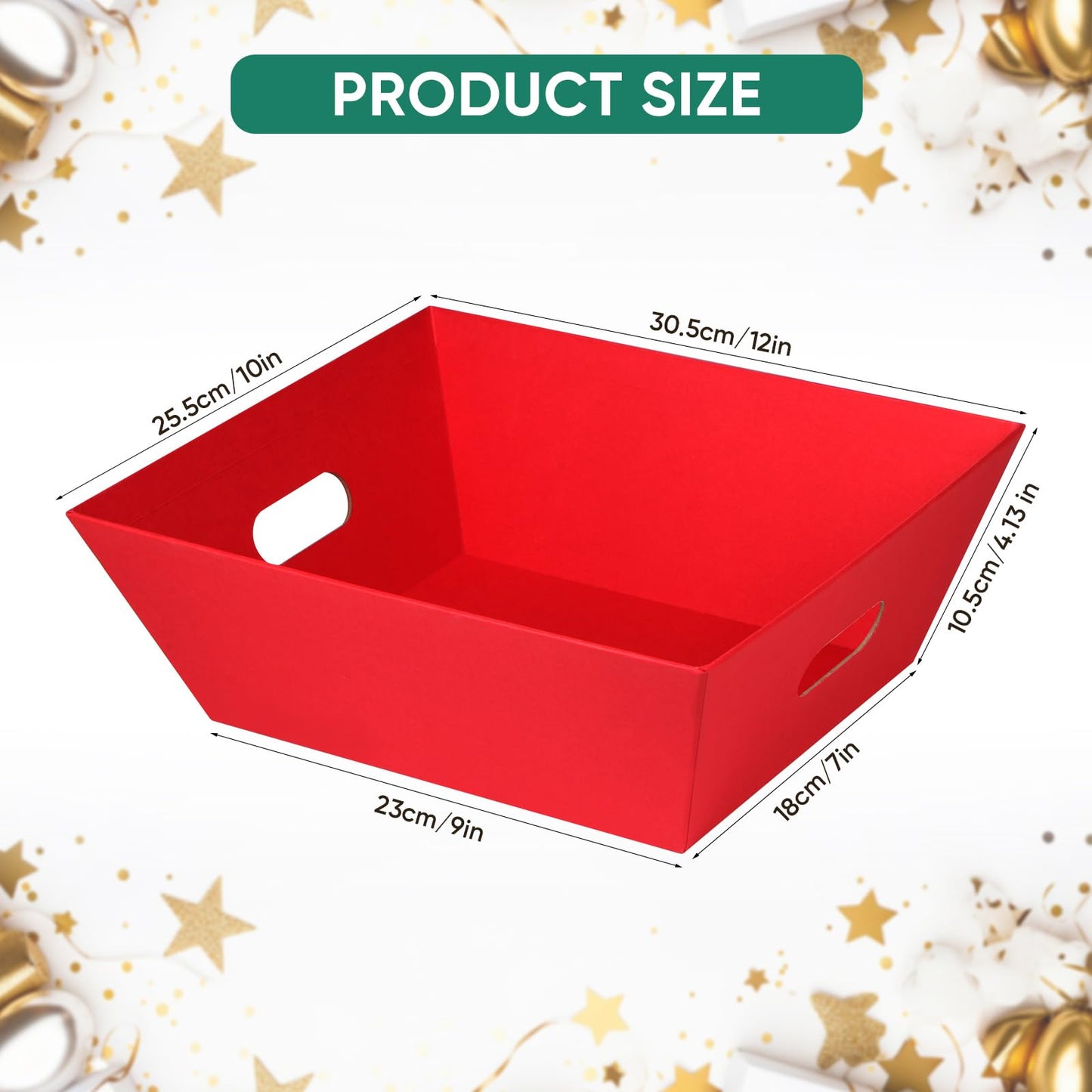 AFOROEOA 6PACK Red Baskets For Gifts Empty, 10x12”Thick Gift Basket with 6Bows 6Bags Empty Gift Baskets for Christmas, Easter, Birthdays, Valentine’s Day Wrapping Gift