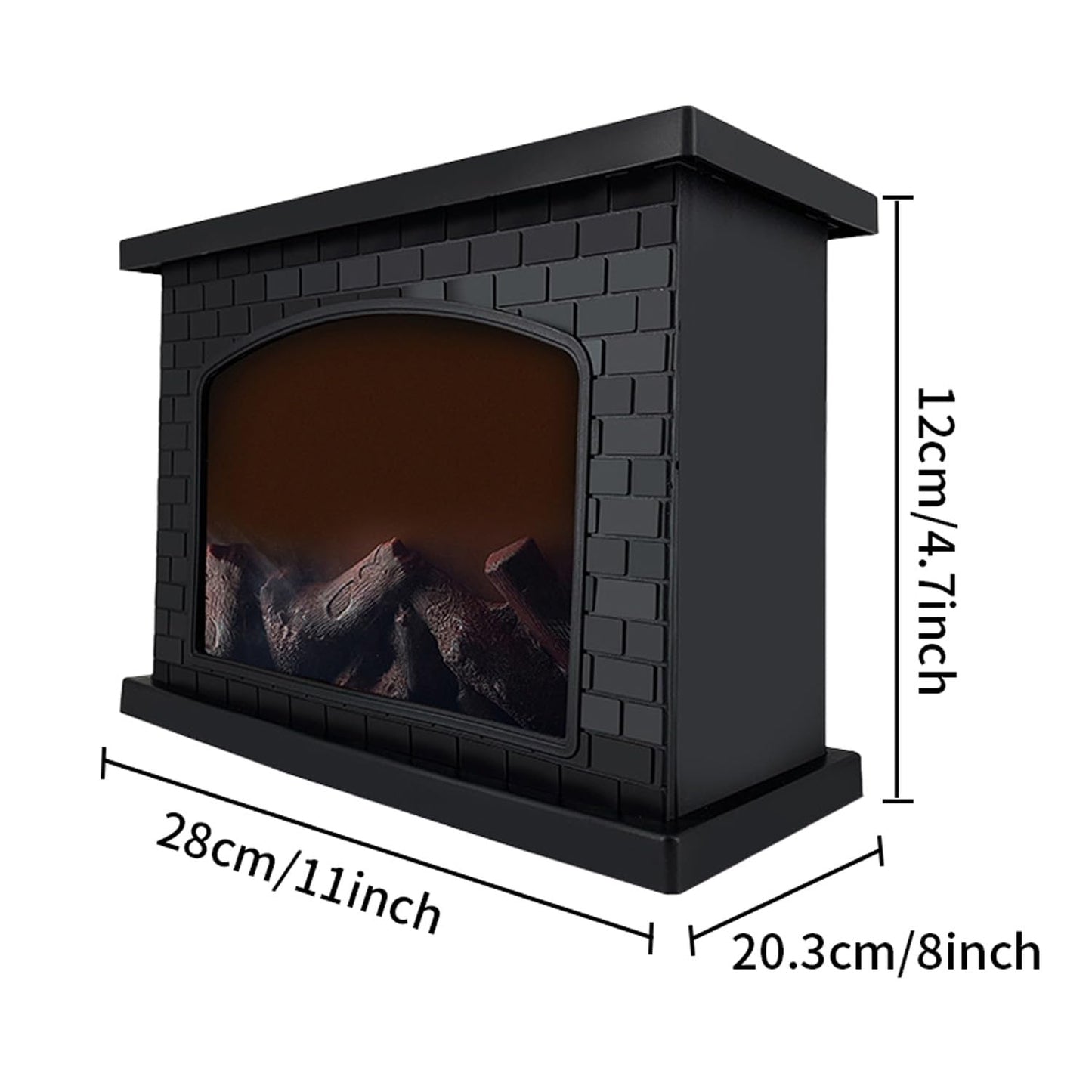 Ragyzity Decorative Small Fireplace Lantern, Flameless Portable Electric Light, Cozy Indoor Mini Fireplace for Home Christmas Decor