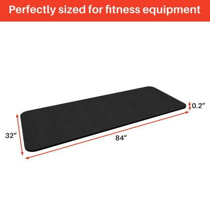Treadmill Walking Pad Mat for Carpet Floors,32x84 Foldable Treadmill Mat for Hardwood Floors, Non-Slip Exercise Equipment Mat for Under Exercise Bike, Walking Pad & Elliptical, Noise Shock Absorption