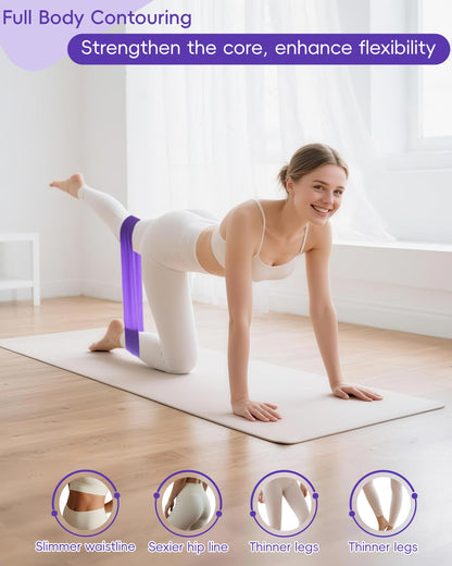 KABCON Pilates Kit for Home, Women Beginners Workout Essentials Set with 13" Ring, 9.8" Ball, Resistance Bands & Guide, 13/14/16 PCS Compact Pilates Equipment