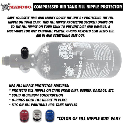Maddog Dye LT-R Electronic Paintball Loader with HK Army Epic Speed Feed and HPA Paintball Tank Fill Nipple Protector Accessory Package - Black LT-R + Stealth SF