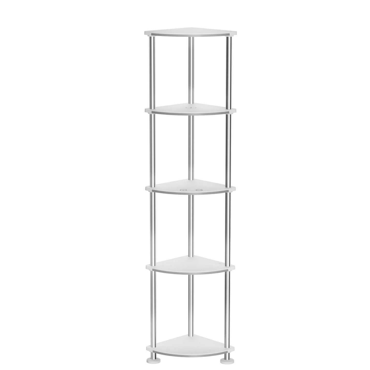 HOPEDAMAI Floor Lamp with Shelves Height Adjustable Music Sync LED Corner Floor Lamp with Charging Stationl Dimmable and Timing RGB Standing Lamp for Christmas Gifts White 5-Tier