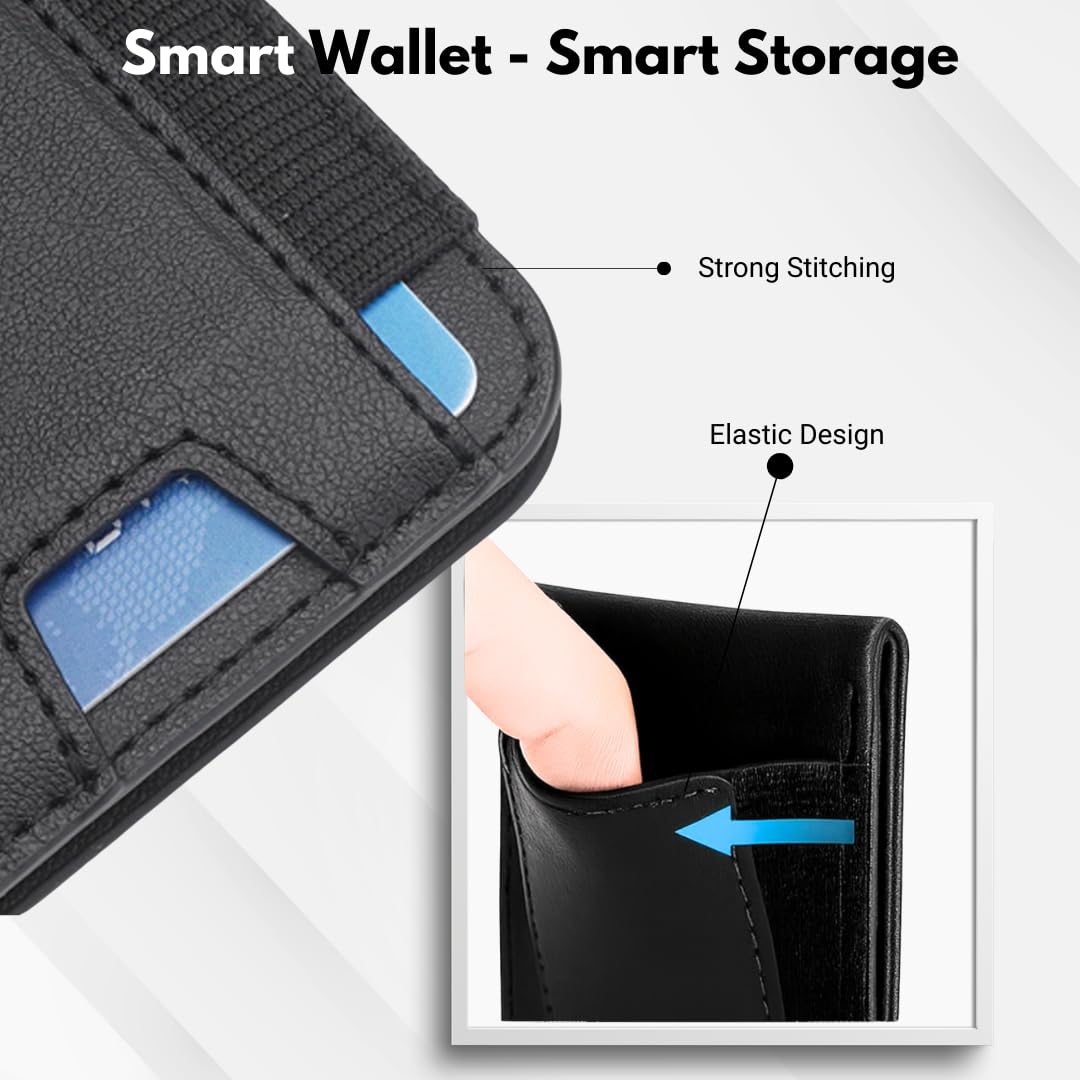 Style Uplift SU.Snap Magsafe Wallet Compatible with MagSafe for iPhone 17/16/15/14/13/12 Series, 8-Card Slim Phone Wallet Holder with Elastic Back, Vegan Leather Minimalist Magnetic Wallet Stand