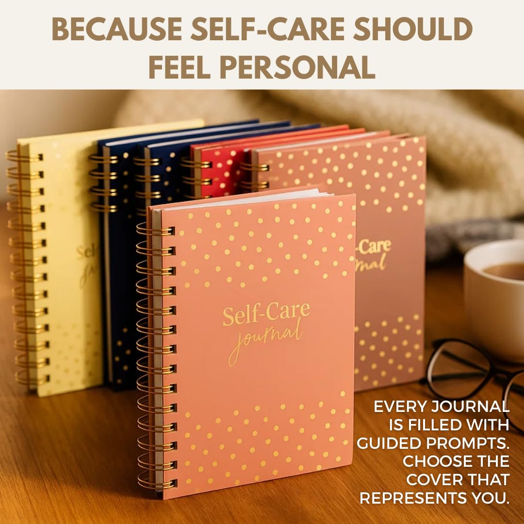 Daily Self Care Journal for Women - A5, Wellness Journal with Prompts - Goal Journal for Happiness,Mindfulness,Productivity & Personal Development - Reduce Stress & Improve Mental Health - Pink