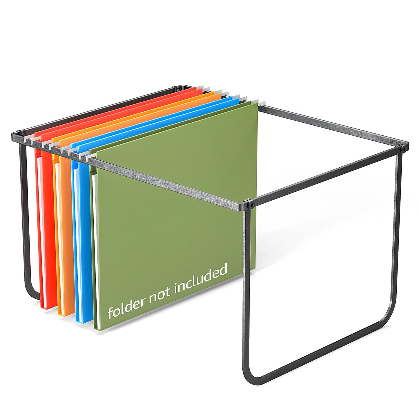 Fun storage 1 Pack Legal and Letter Size Hanging File Folder Frame Desk Organizer Destop Hanging File Frame, Hanging Folder Holder Metal Rack for Filing Cabinet File Drawer, 15.3" L12.4 W9.4 H