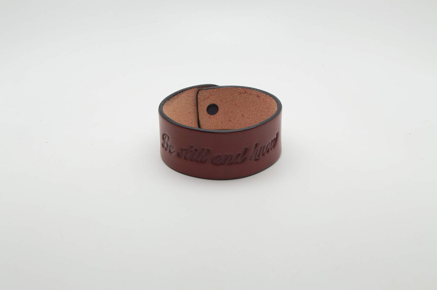 Realeather C4138-08 Medium Leather Wristbands with Snap Closure, Medium, Natural, 8-Pack