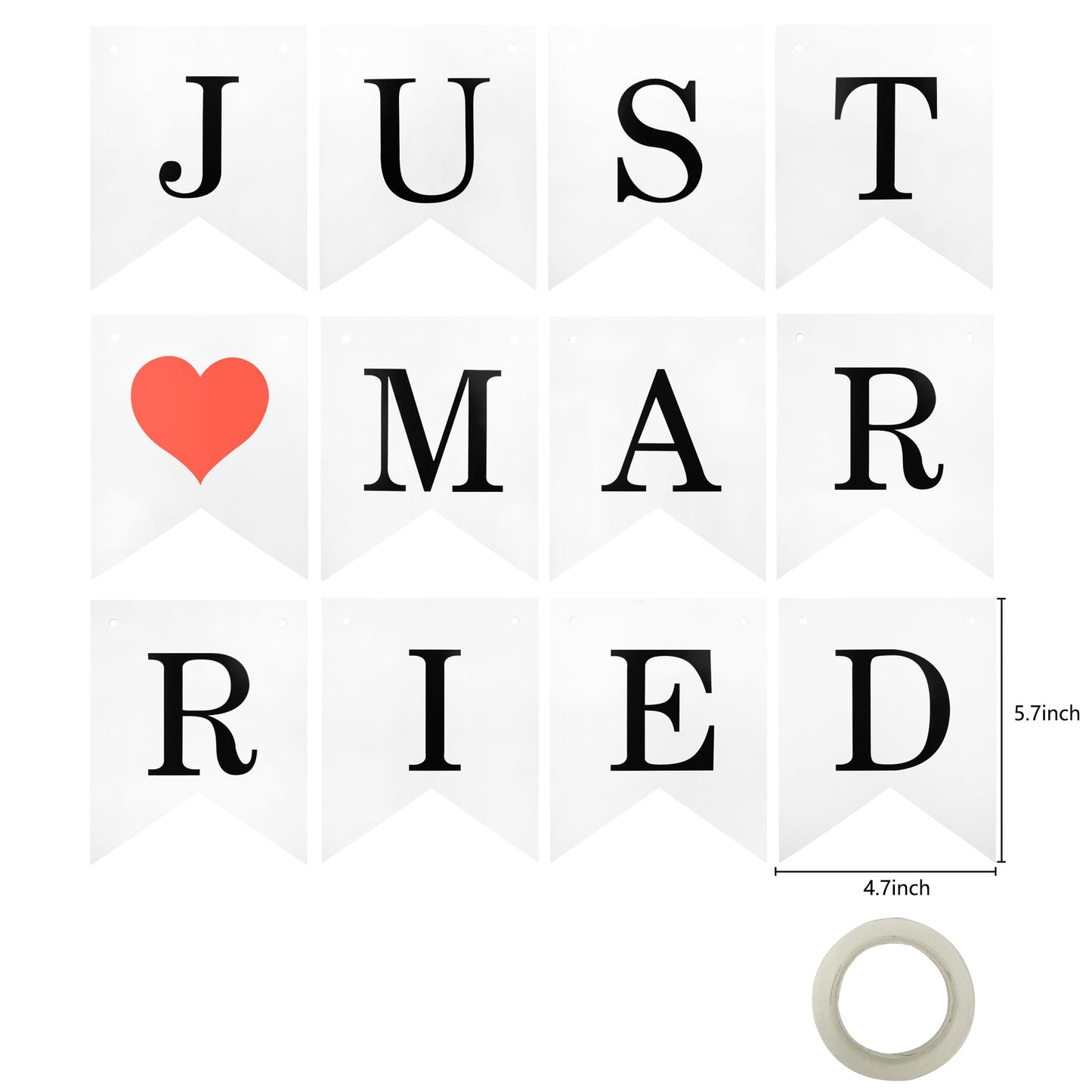 Large Golden Mr & Mrs Sign for Wedding Table with Just Married Banner - Gold Glitter Freestanding Letter Decorations for Party or Holiday - Indoor and Outdoor