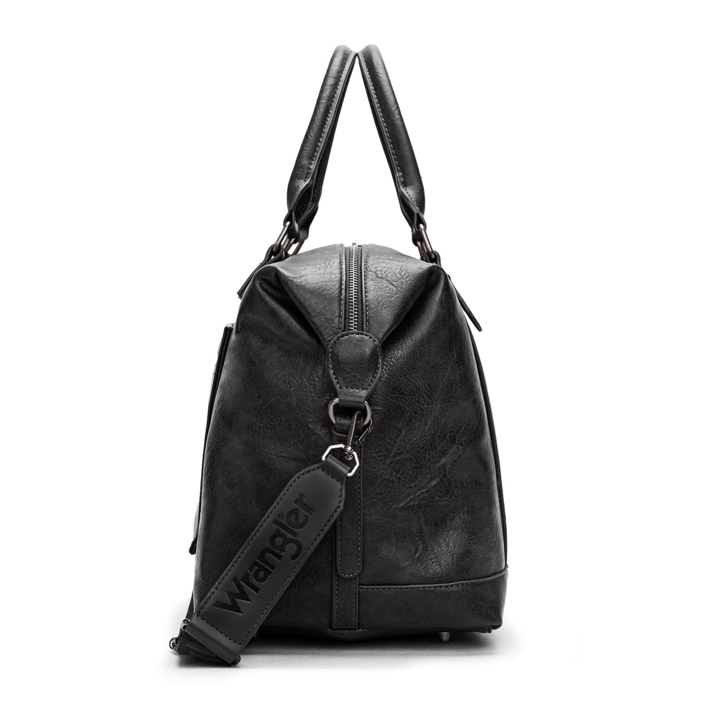 Wrangler Duffel Bag Large Travel Weekender Bag for Women Waterproof Carry on Overnight Bag for Gym,Trips,Weekends,Black
