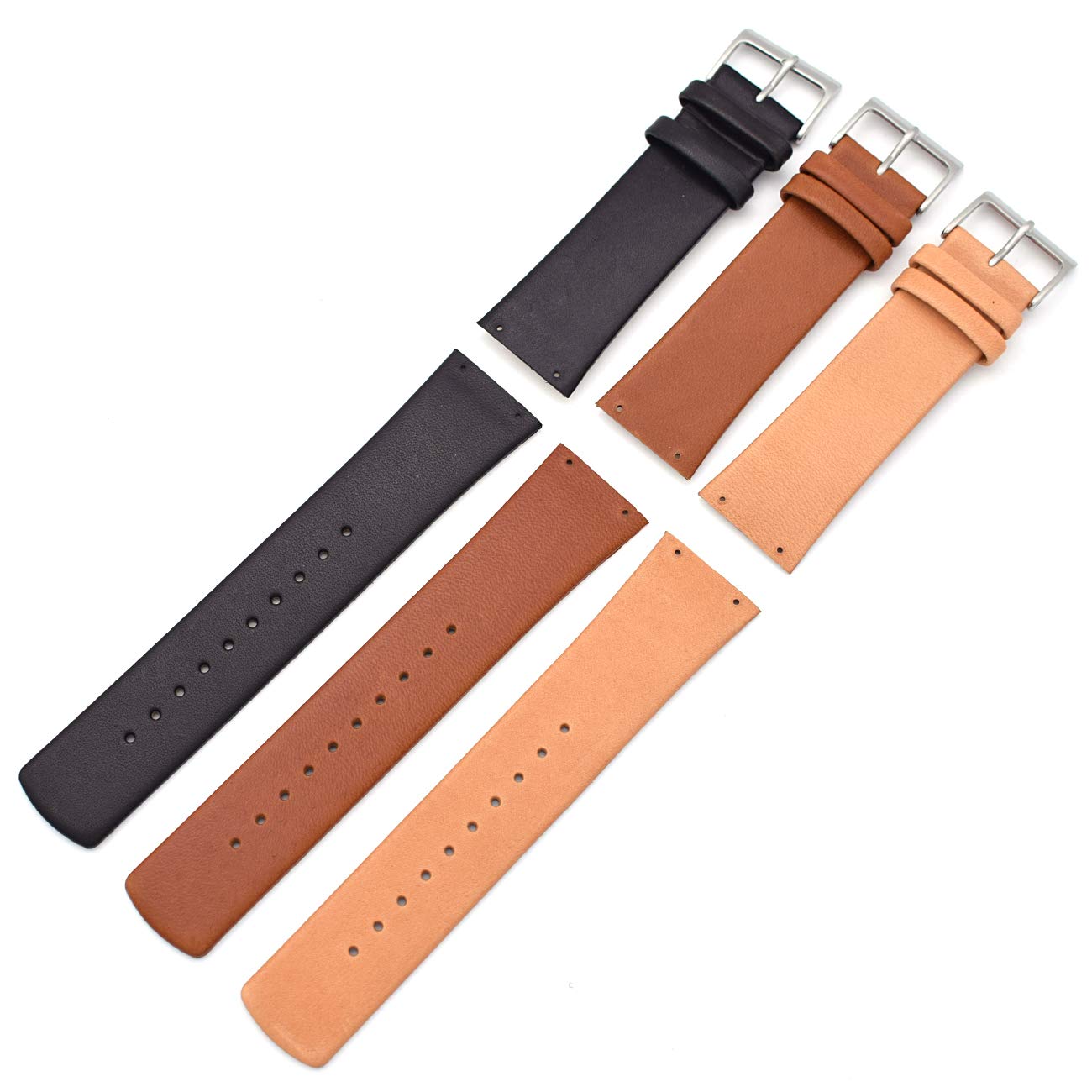 Replacement Watch Band for Skagen Mens Watches 22mm with Screws (brown)