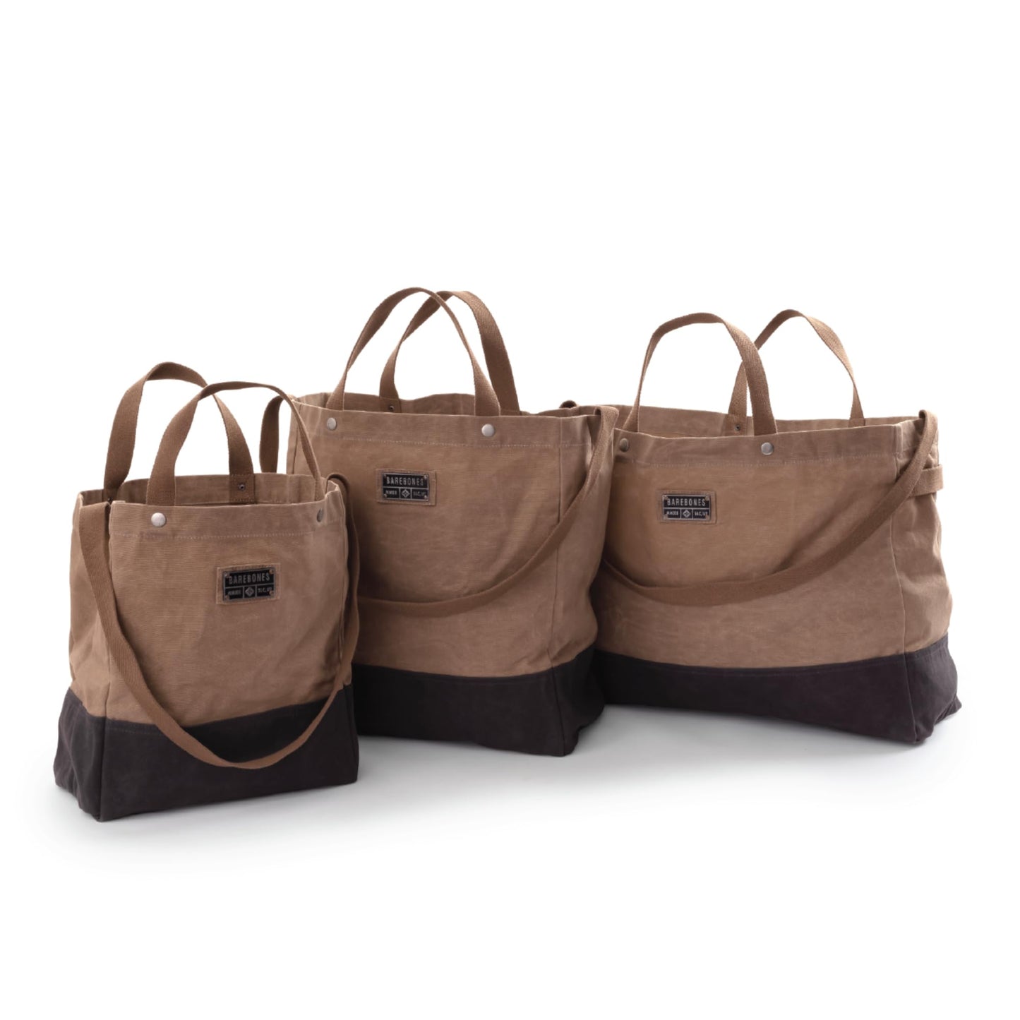 Barebones Neelum 16L Market Tote Bag - Reusable Grocery Bag - Canvas Tote Bag for Shopping (Khaki)