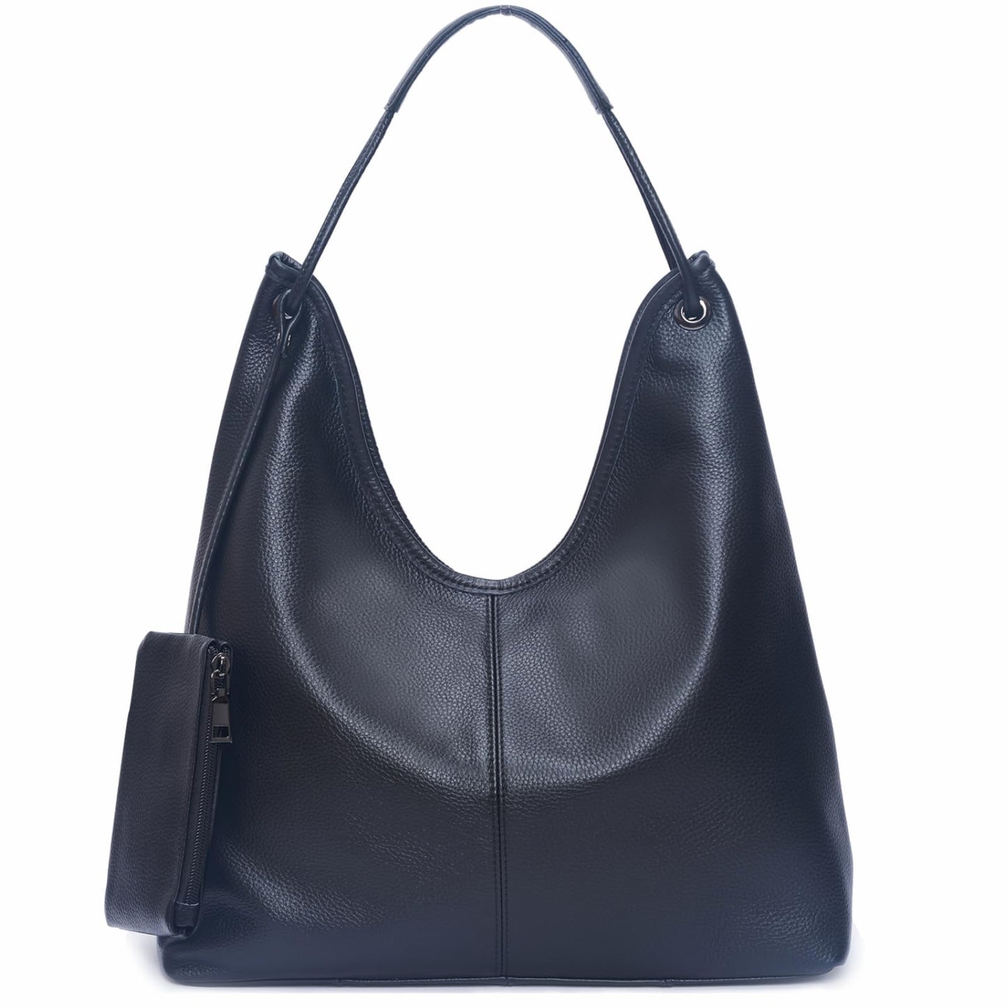 Hobo Bags for Women Genuine Leather Purse Slouchy Shoulder Bag Large Black Handbag for Work & Everyday Use