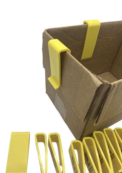 Cardboard Box Clips -Chip Trash Garbage Bag Holder Clip - Set of (12) - 3 1/2" x 1 1/4" Large