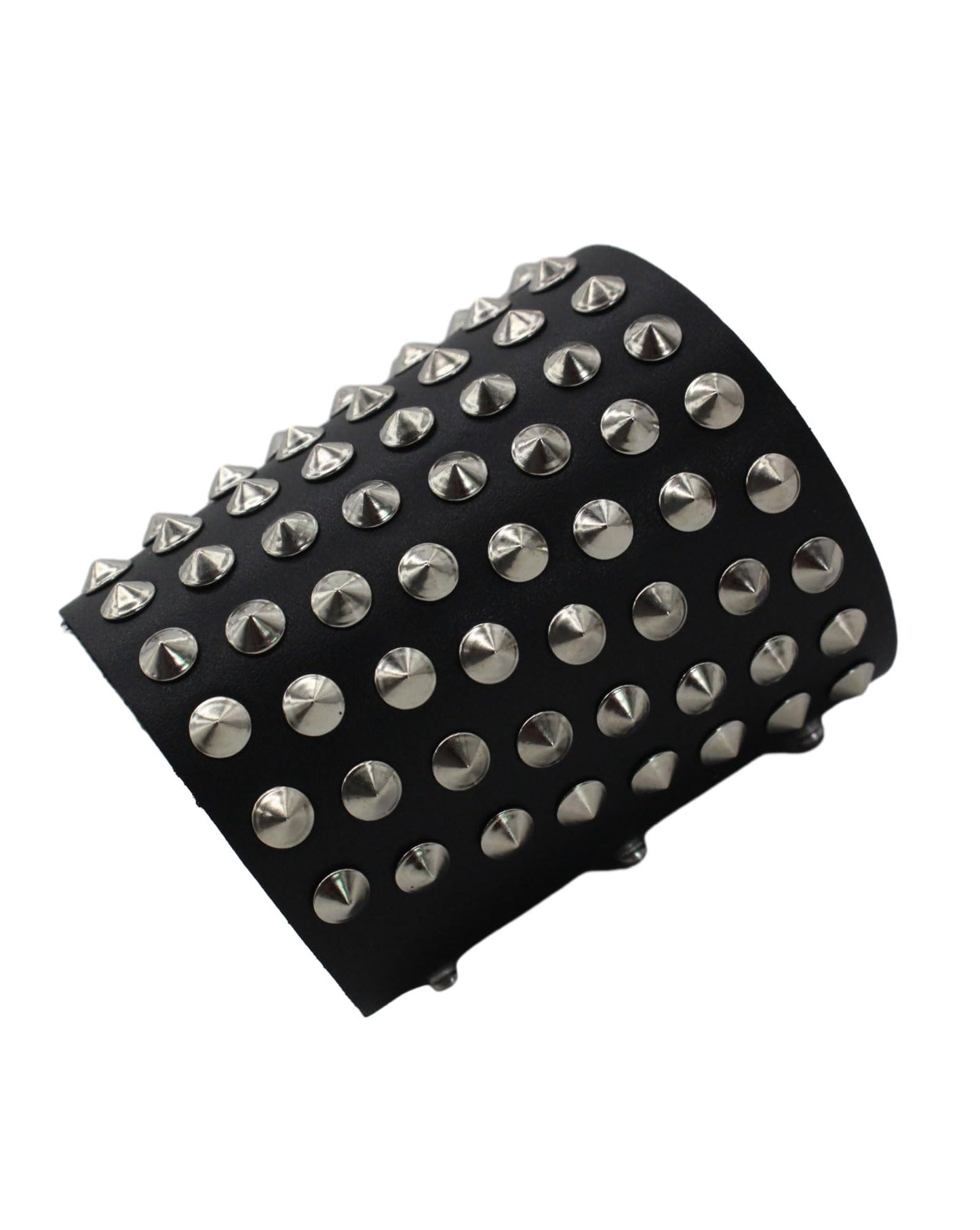 Scddboy Gothic Spike Studded Wrap Gauntlet Wristband for Men,Punk Leather Cuff Bracelet for Men