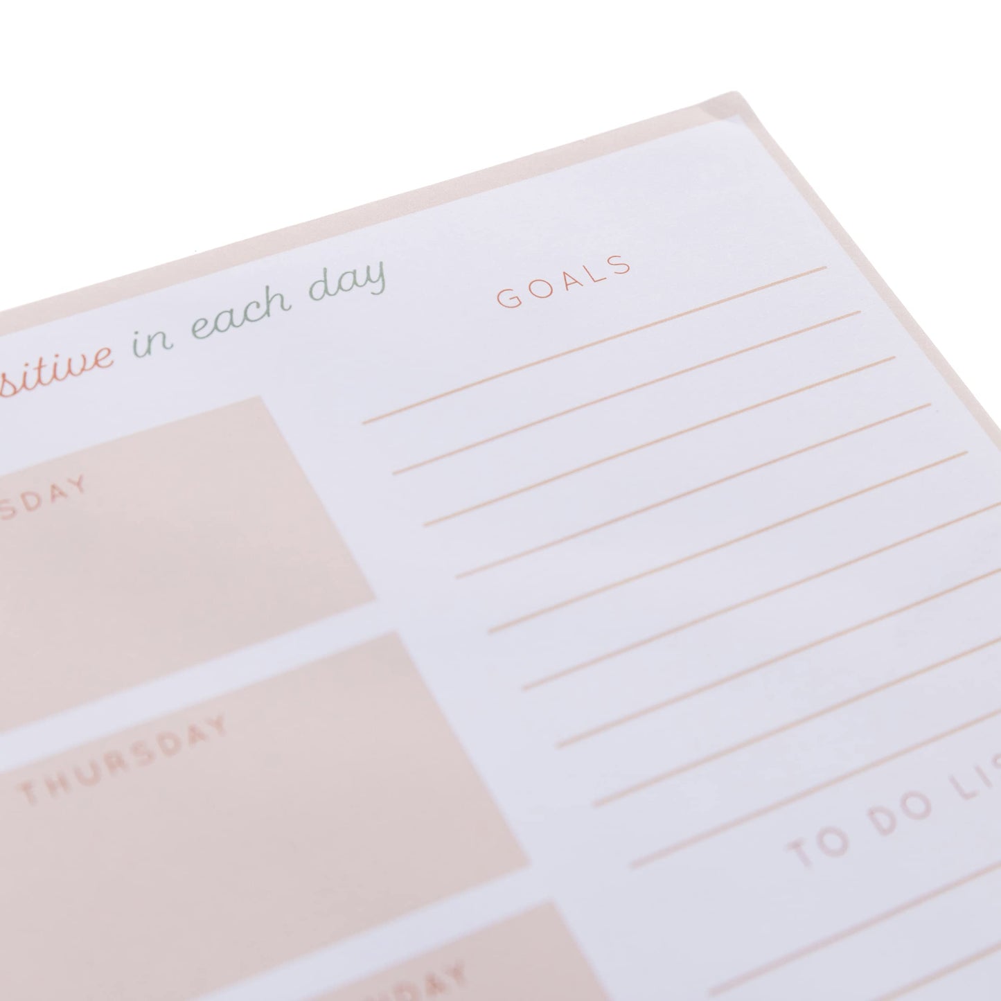 Graphique Weekly To Do Deskpad - Positivity Design - 9.75" x 8", 80 Sheets, Themed Pages - Planner for College Students, Business Appointments, Great Gift