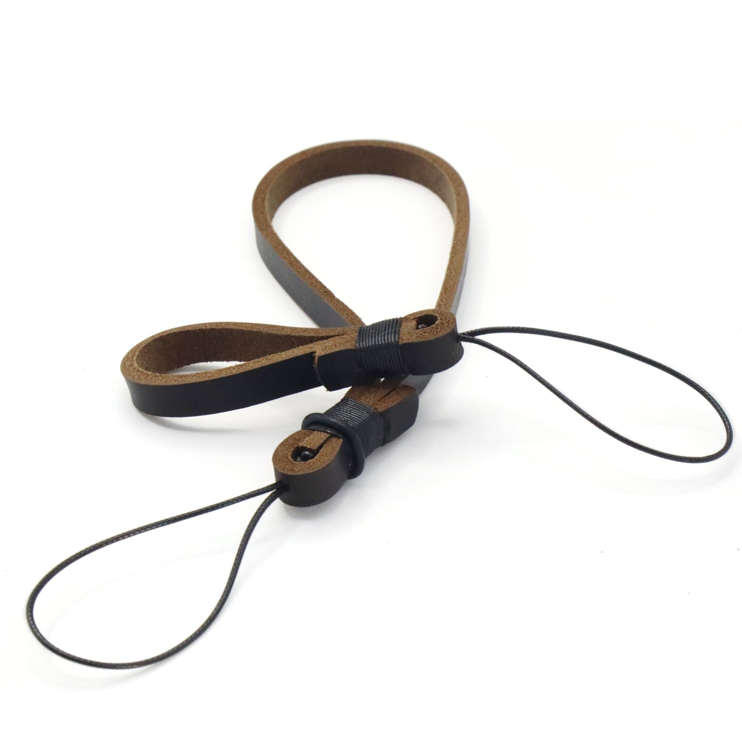 SNLxStudioz Genuine Leather Camera Wrist Strap for Fujifilm X100VI, Ricoh GR III - Hand Strap & Finger Loop Set (2-Pack) - Handmade Anti-Scratch Micro-Cord Lanyard for Compact Cameras