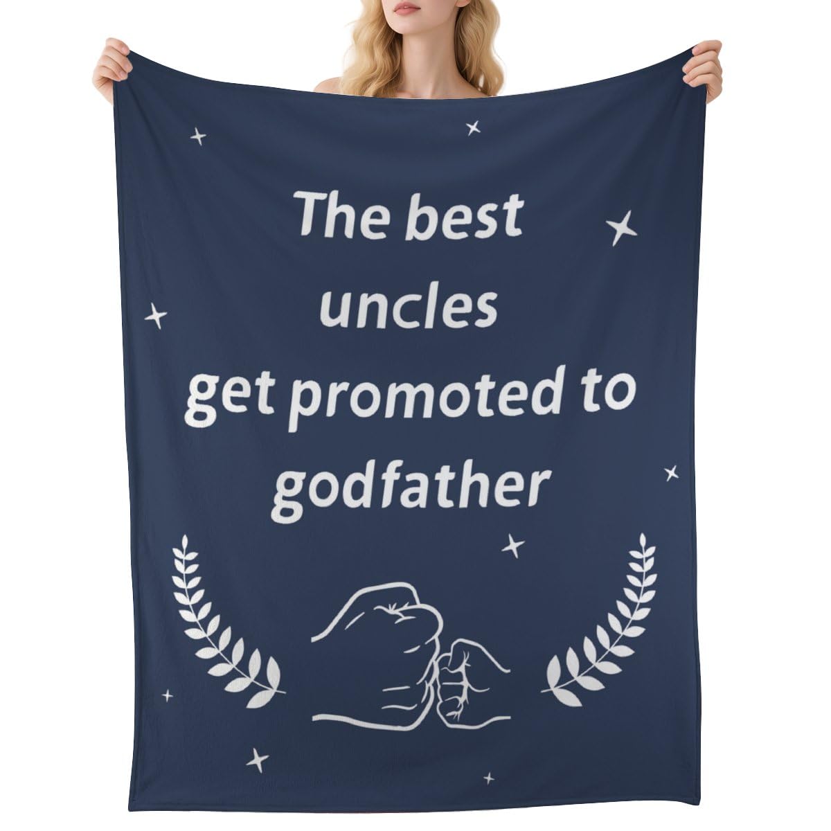 Godfather Gifts from Godchild Fleece Blanket Godfather Proposal Gifts Christmas Birthday Gift Baby Shower Christening Baptism Gift for Uncle Lightweight Cozy Flannel Throw Blanket 60"X50"