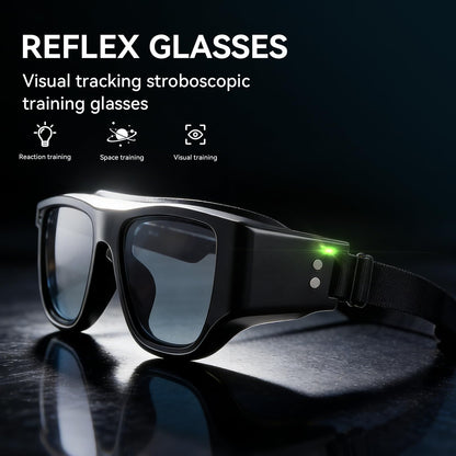 Netrix Reflex Glasses for Sports Training - Smart Vision & Reaction Speed Enhancer for Boxing, MMA, Baseball, Tennis - Adjustable Fit, Touch Control & Magnetic Charging