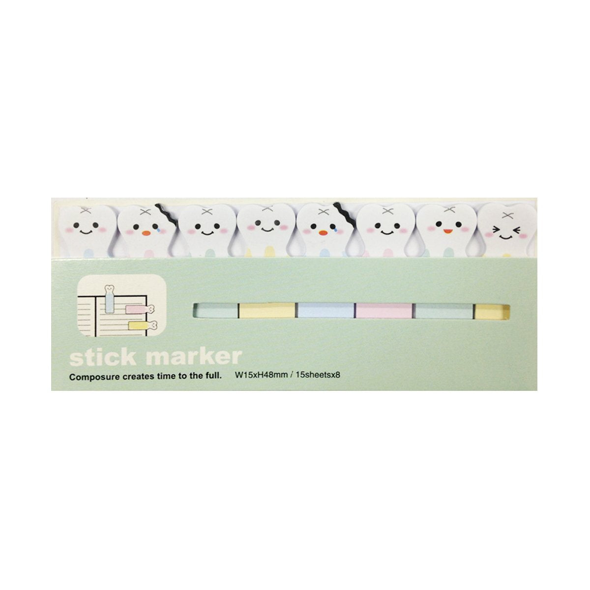 Wrapables® Bookmark Flag Tab Sticky Markers, at The Dentist(Set of 2)