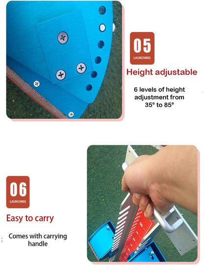 25" Starting Blocks Track and Field Heavy Duty Without the Heavy Start Sprint Pedal 6 Angles adjustablesuitable for Track and Field Sports Aluminum Alloy Starting Blocks