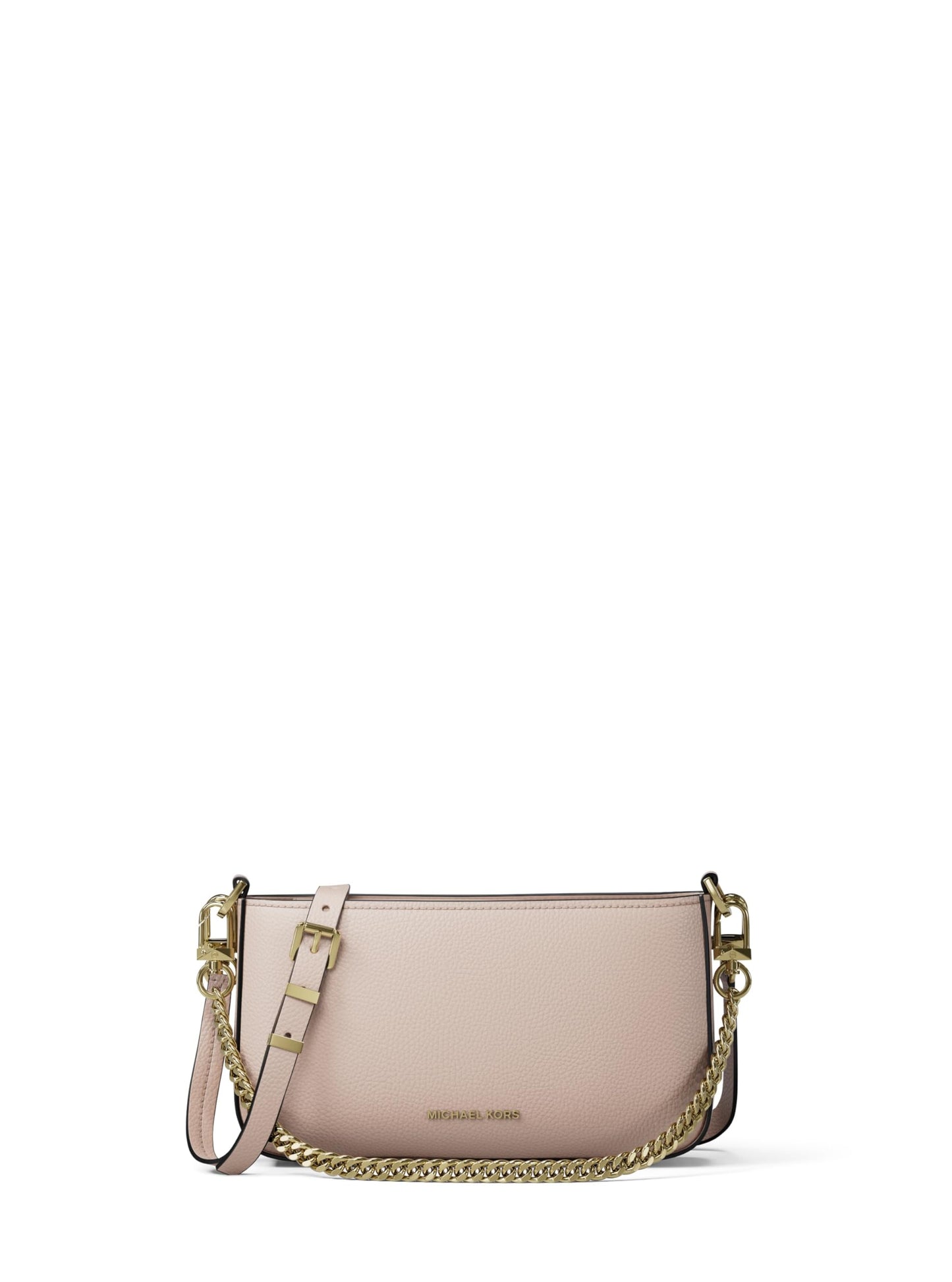 Michael Kors Bryant Small Convertible Crossbody Bag, Gold-Tone Hardware/Pebble Leather/Soft Pink