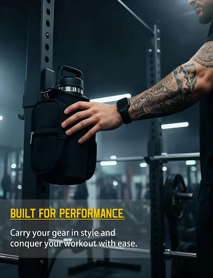 Magnetic Gym Bag for Men & Women - Water Bottle Holder, Crossbody Strap, Touchscreen Pocket & Creative Storage - Perfect for Gym, Running, Travel & Fitness Essentials