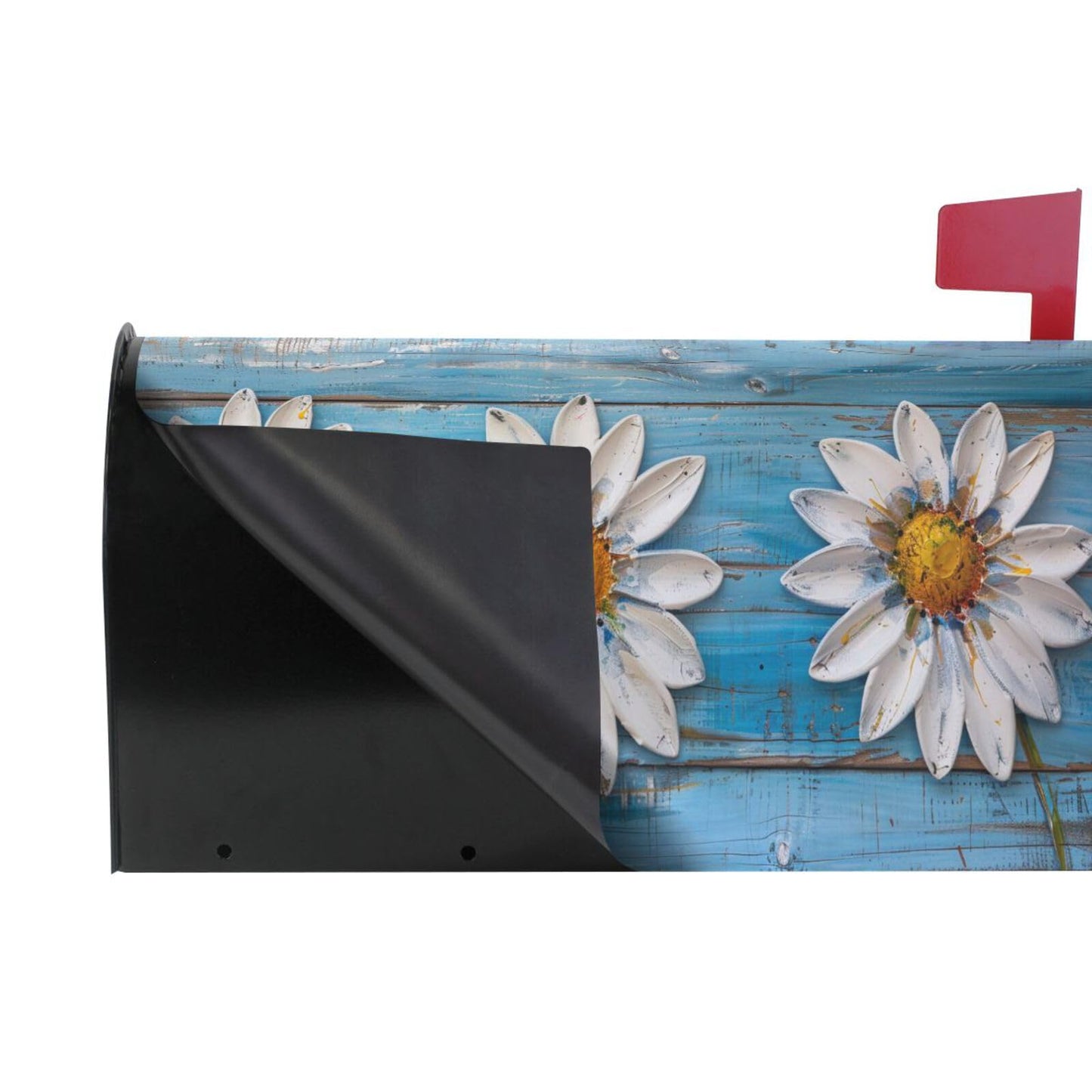 ALAZA Daisy Flowers on Wooden Magnetic Mailbox Cover MailWraps Garden Yard Home Decor for Outside Standard Size-18"x 20.8"…