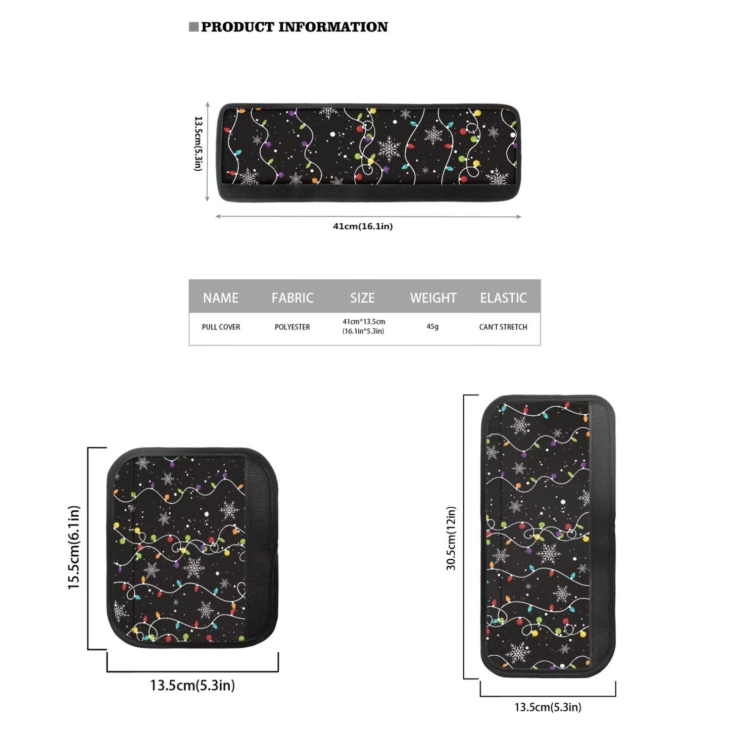 Yatixapu Christmas Lights Snowflakes Refrigerator Door Handle Covers Set of 6 Washable Appliance Handle Covers, Keep Your Kitchen Microwave Oven Dishwasher Clean Keep Off Smudges Fingerprint Oil Stain