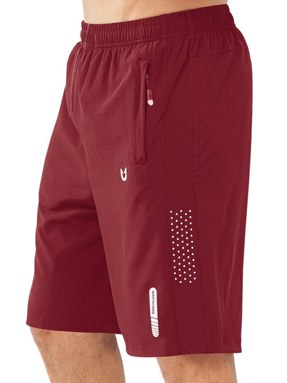 NORTHYARD Men's Athletic Running Shorts Gym Workout 7"/9"/5" Quick Dry Lightweight Sports Basketball Tennis 3 Zipper Pockets WINERED-9inch 3XL
