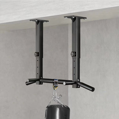 Wall Mount Pull Up Bar, Joist Mount Pull Up Bar, Beam and Rafter Mounted Chin Up Bar for Home Gym With Wood Mount and Wall Mount Screws (Black2)