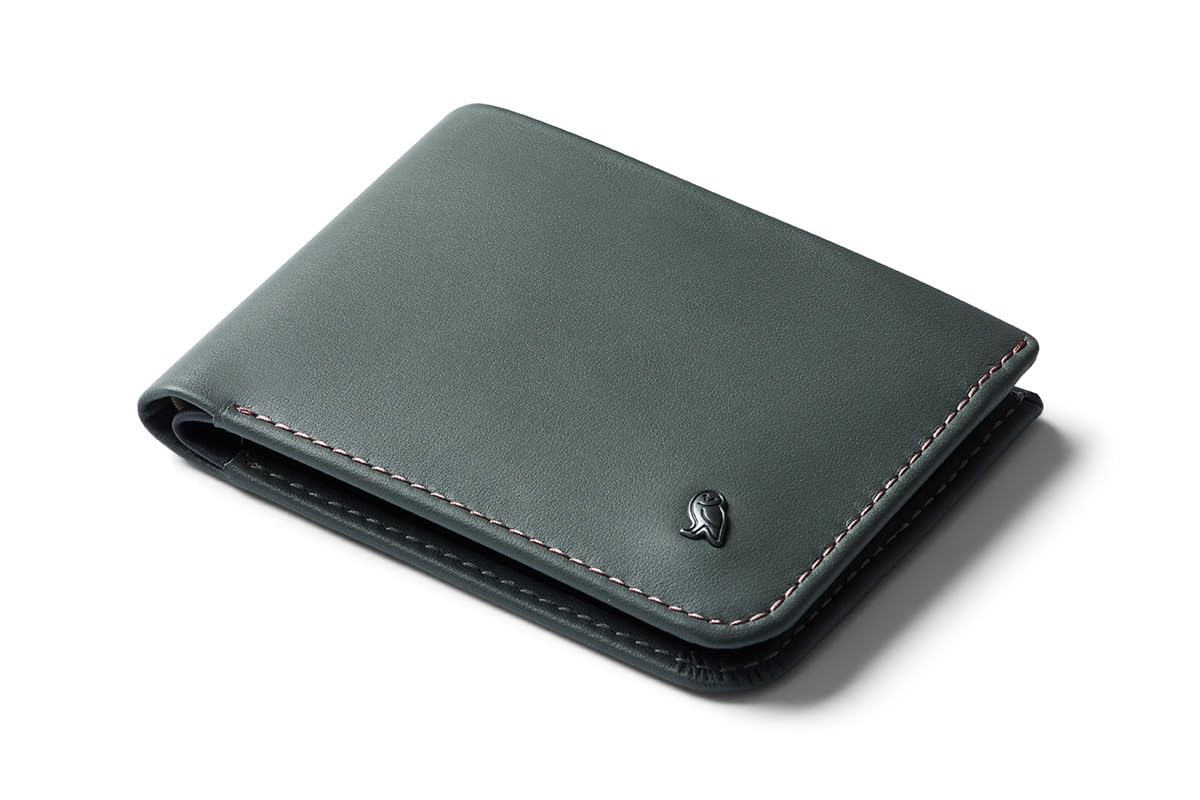 Bellroy Hide & Seek, slim leather wallet, RFID editions available (Max. 12 cards and cash) - Everglade