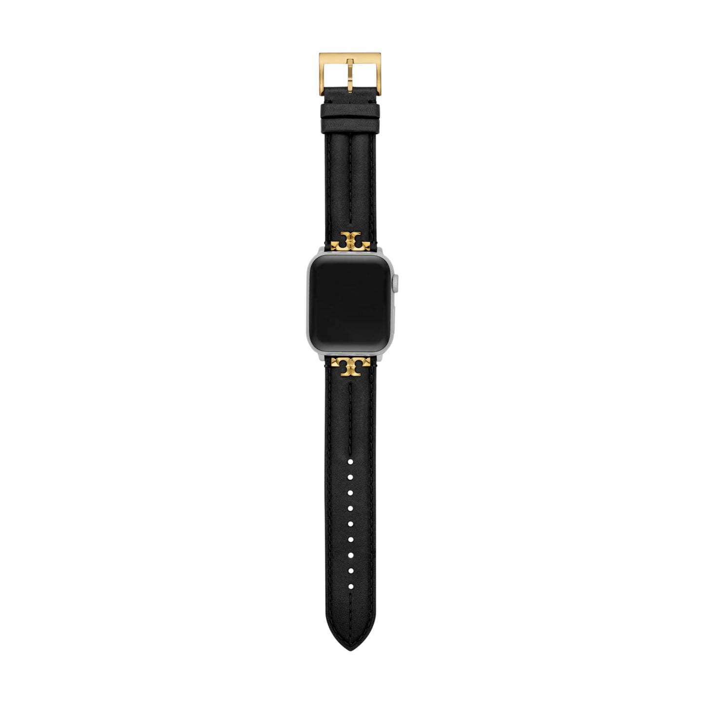 Tory Burch Women's Kira Black Leather Band for Apple Watch® (Model: TBS0107E)