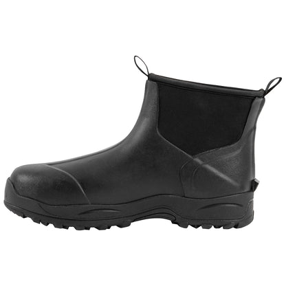 Ubon Insulated Rubber Boots for Men Waterproof Short Rain Boots Black 10