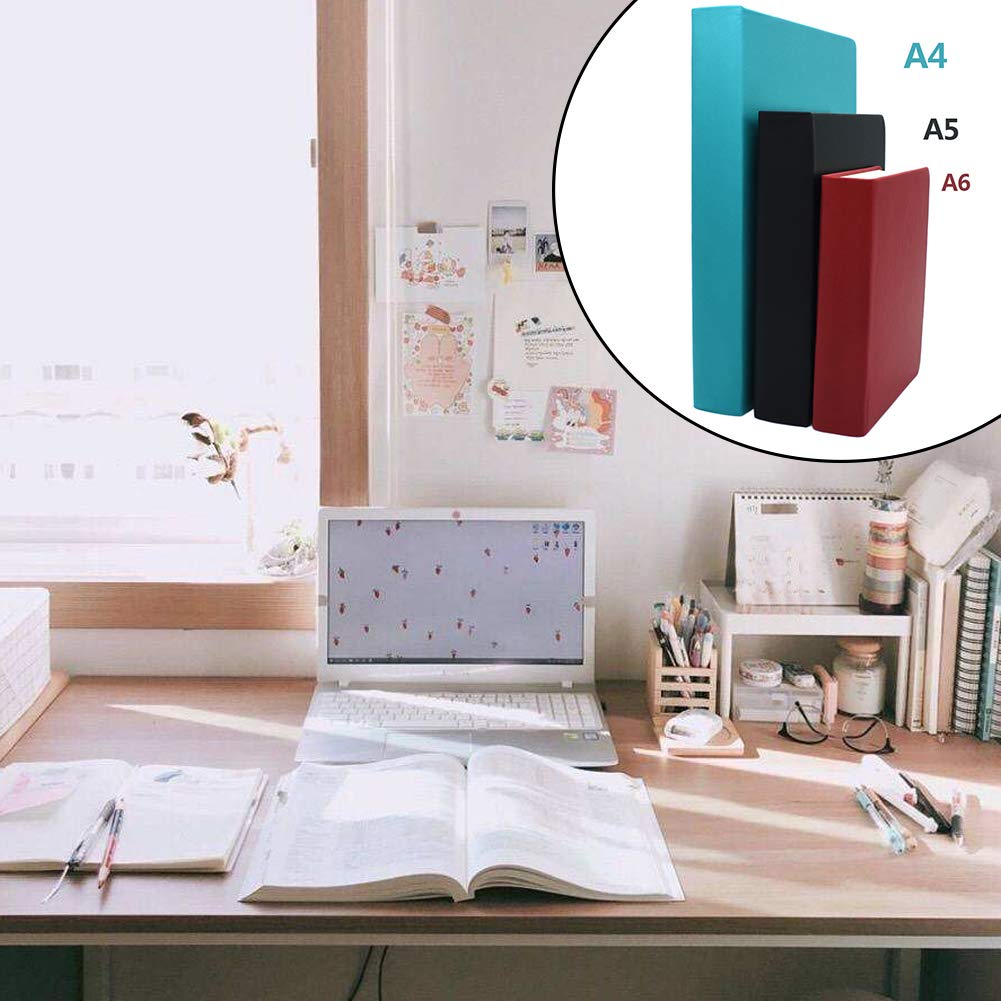Notebook, Waterproof PU Leather Journal, Blank Pages Super Thick Hardcover Executive Notebooks, A4 A5 A6 Notebook for Home School Office Business, 660 Pages(Blue,Size:A6)
