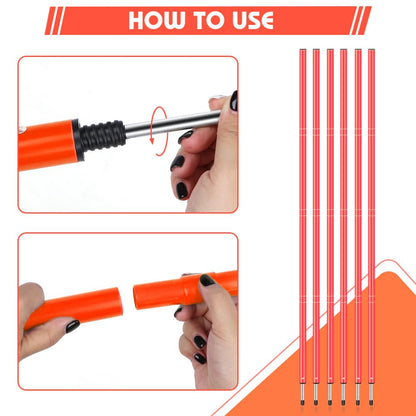 HOTOOLME Soccer Agility Training Poles Set Soccer Training Equipment- Includes 6 Agility Poles,Agility Ladder, 10 Soccer Cones,Jump Rope for Speed Training, Soccer Training, Basketball Athletes & Kids