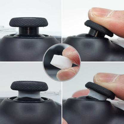 ZHI-NYLLDJS Controller Thumb Grips for PS5/4,Controller Thumb Caps for Xbox,Joystick Stick Grips for Switch Pro Controller,Precision Rings&Thumb Grips Set(30pcs)(Black&White) A&B&C