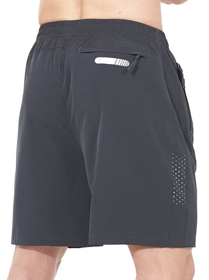 NORTHYARD Men's Athletic Running Shorts Gym Workout 7"/9"/5" Quick Dry Lightweight Sports Basketball Tennis 3 Zipper Pockets Darkgrey 4XL