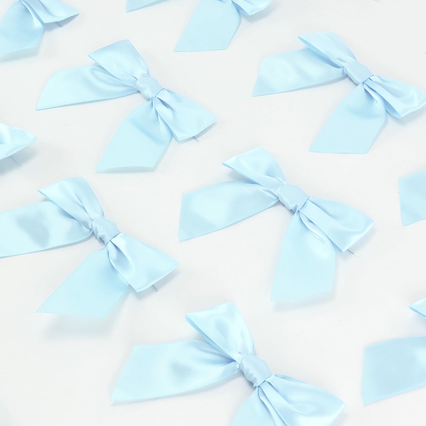 AIMUDI Blue Bows for Baby Shower 4.5" Pre-Tied Baby Blue Bows with Twist Ties Light Blue Ribbon Bows for Crafts Premade Bows for Gift Wrap Christmas Tree Wedding Decor Gender Reveal Party - 36 PCs