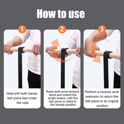 Forearm Strengthener, Wrist Roller Hand Grip Exerciser with Wooden Handle for Workout Fitness Strength Training