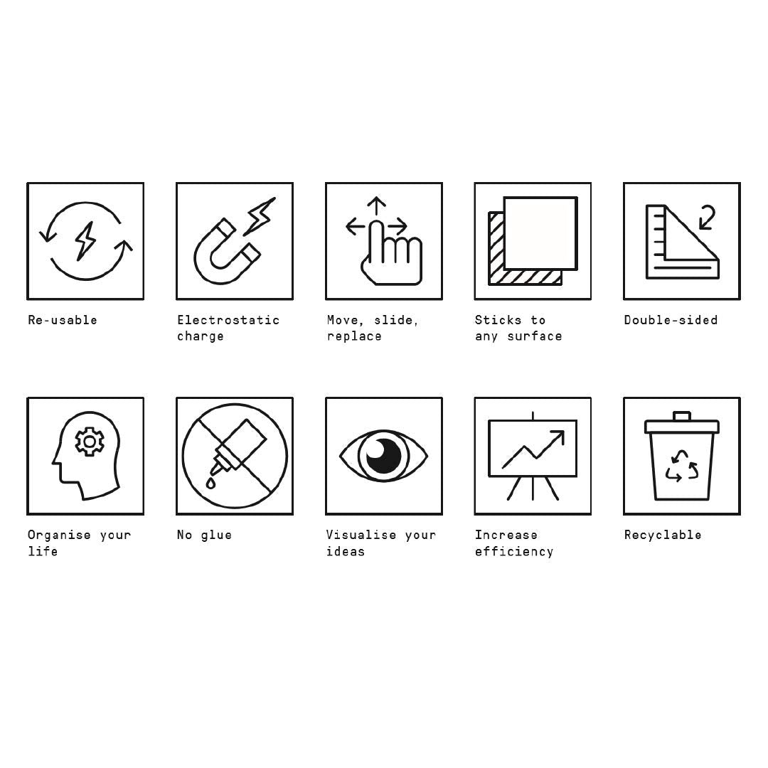 Self-Stick Notes 4x4 inch | Sticks to Any Surface Without Glue | Reusable White Dry Erase | 5 Pack, 500 Sheets (Assorted Colors, 4x4 inches)