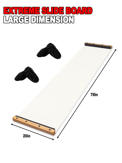 kasifei Professional Slide Board (78“ x 20”) for Exercise at Home, Lateral Slide Training Equipment with Bumpers, Hockey Training Equipment for Low-Impact, Home Gym Workout Equipment