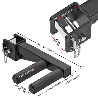 Lifeswell Dip Bar Attachment for 2" x 2" Power Rack, Non-Slip Wide & Narrow Grip Handles, 500 lbs Capacity, Squat Rack Attachment for Dips, Inverted Rows, Push-Ups