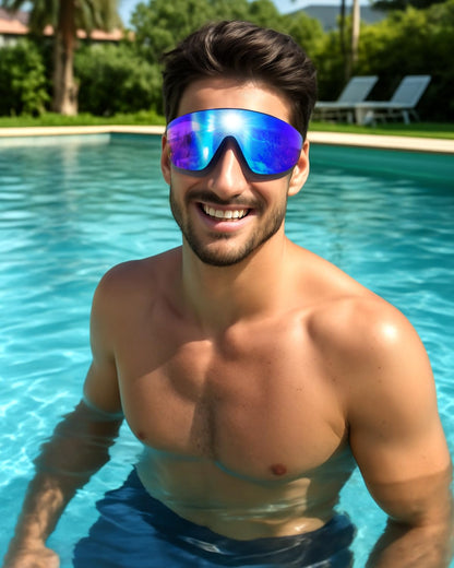 Zoomsnail Swim Goggles 2 Pack, Frameless Wide View Swimming Goggles for Adult, Anti-Fog Anti-UV No Leaking Pool Goggles for Men Women Youth