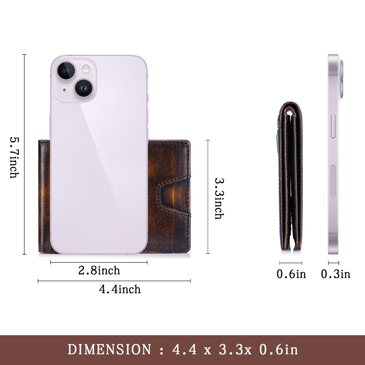 SCHLATUM Front Pocket Wallet for Men Slim Lightweight RFID Blocking Genuine Leather Bifold Thin Wallet with 10 Card Slots, Antiqued