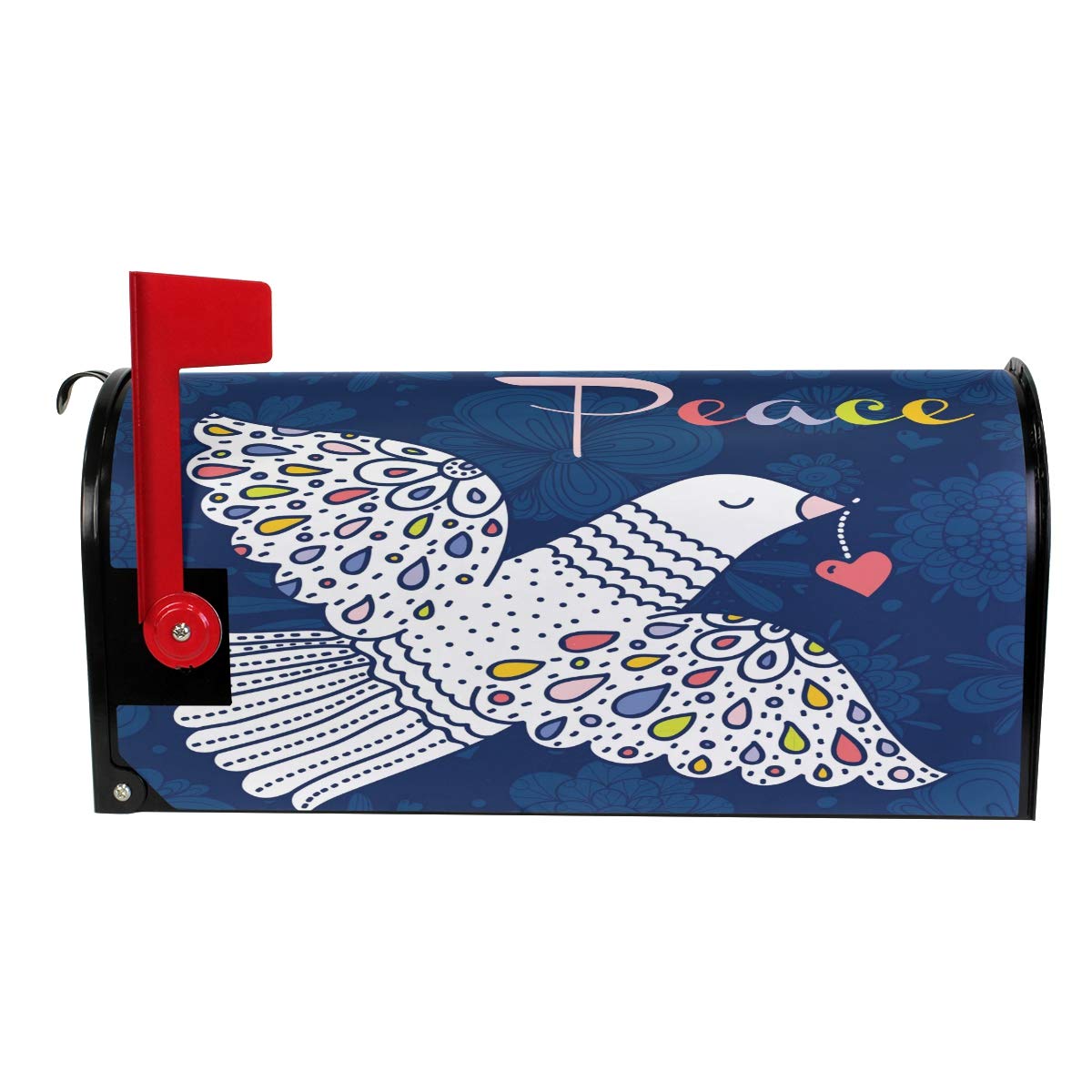 ALAZA Love Peace Cute Dove Magnetic Mailbox Cover MailWraps Garden Yard Home Decor for Outside Standard Size-18"x 20.8"…