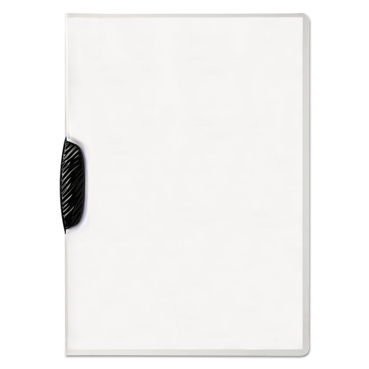 Durable Report Cover with SWINGCLIP - Letter-Size 8.5" x 11" Inches - Holds Up to 30 Pages - Clear Cover and Black Clip - Box of 25