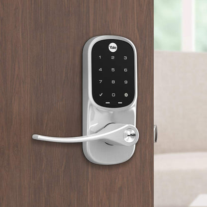 Yale Assure Lever - Keypad Lever Lock (for Doors with no deadbolt) - Keyless Entry with pin Code Unlocking and one-Touch or Auto-Locking - Black Suede