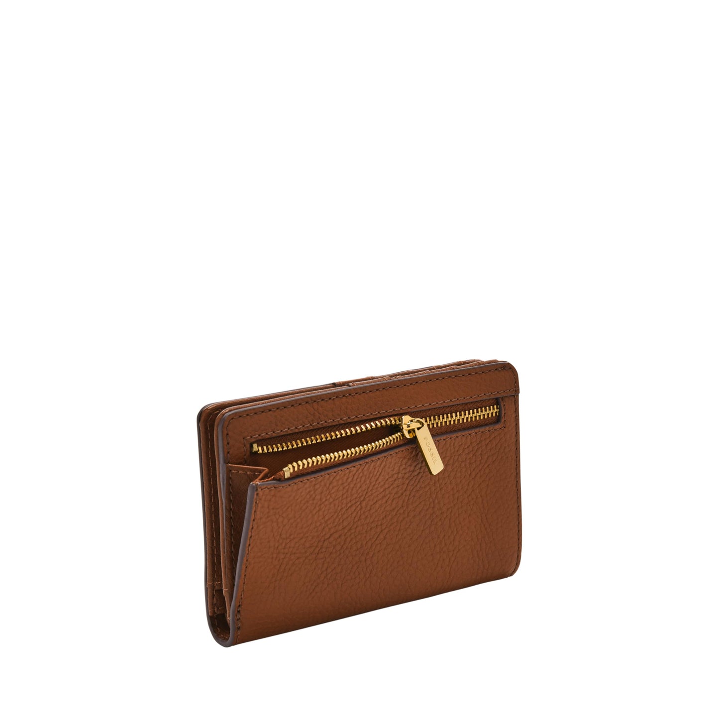 Fossil Women's Liza Leather Wallet Multifunction, Brown Leather Wallet for Women