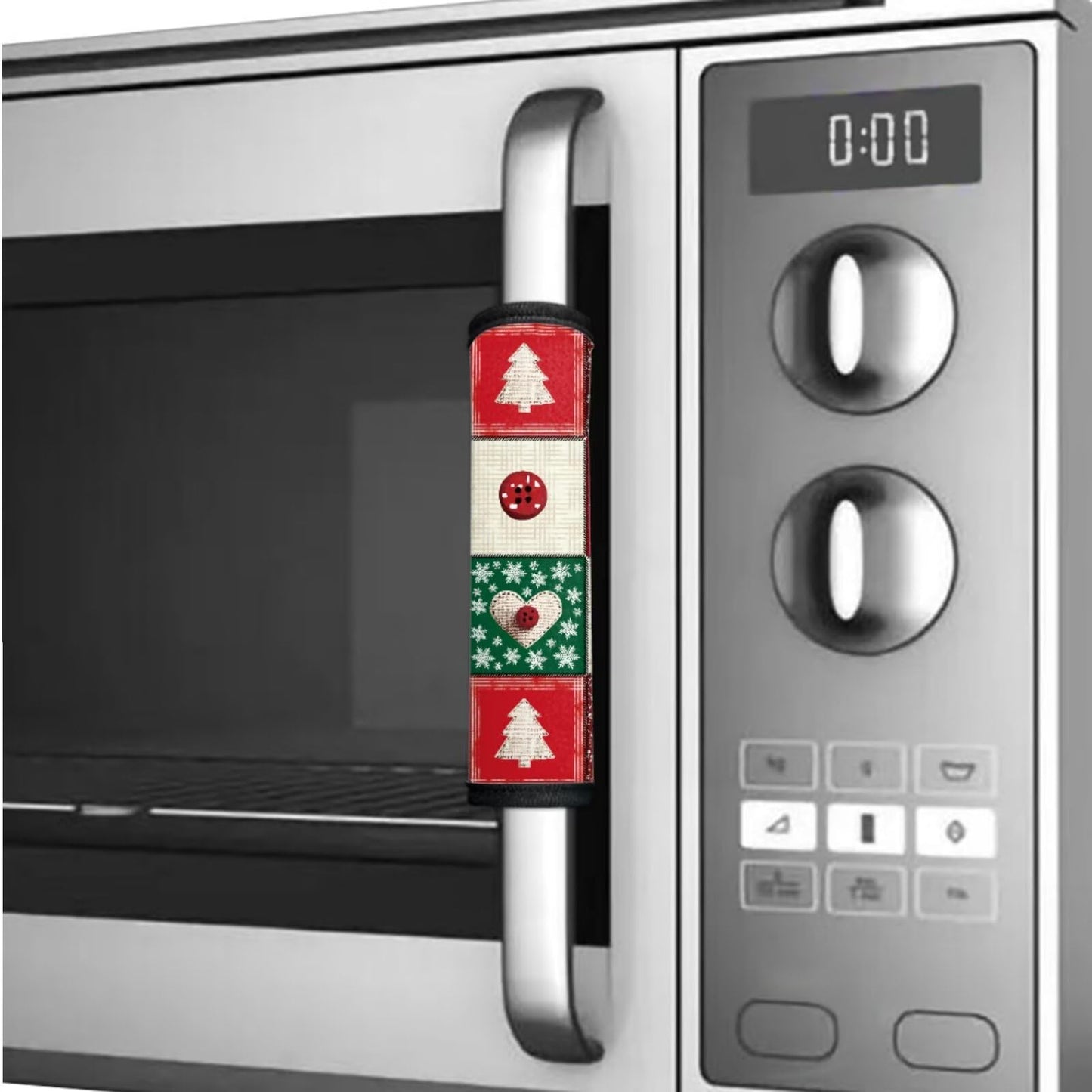 Hwzdsyxl Fridge Door Handle Covers Winter Kitchen Appliance Protective Gloves 6 PCS Anti-Scratch Refrigerator Handle Cover for Christmas Decor, Christmas Tree Heart Button Snowflake Print