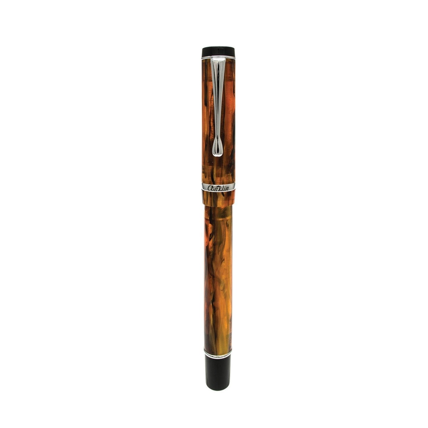 Conklin Duragraph Fountain Pen Amber - Medium Nib, Elegant Writing Tool with Warm Amber Finish