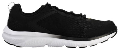 Under Armour Men's Charged Assert 9 Running Shoe, Black/White/Gold,8.5